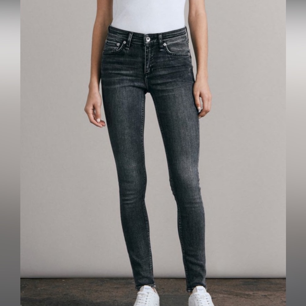 Rag and Bone Cate skinny jeans in dark grey